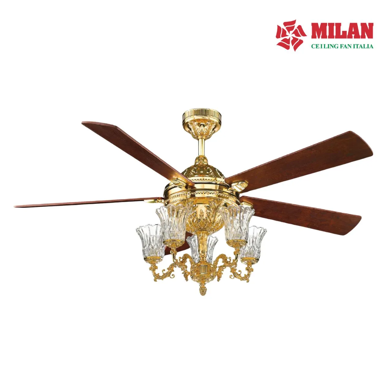 Quạt trần mạ vàng Milan FY968